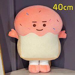 Universal 40cm mignon toast pain peluche kawaii chocolat pain oreiller douce poupée peluche décoration de la maison coussin coussin bon cadeau | Oreiller de luxe (rose)