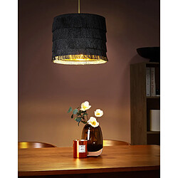 Beliani Lampe suspension SUAPURE Tissu Noir