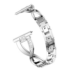 Avis Wewoo Bracelet pour montre connectée en acier inoxydable massif serti de diamants de Amazfit 20mm Argent