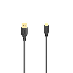 HAMA Câble USB-C Flexi-Slim, USB 2.0, 480 Mbit/s, noir, 0,75 m