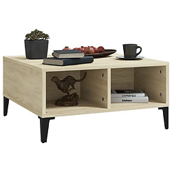 Maison Chic Table basse,Table Console Table d'appoint, Table pour salon Chêne sonoma 60x60x30 cm Aggloméré -MN67872 pas cher