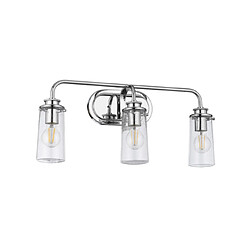 Elstead Lighting Applique murale salle de bains Kichler Acier,verre grainé transparent Chrome