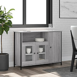 vidaXL Buffet sonoma gris 100x35x75 cm bois d'ingénierie