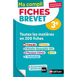 Ma compil fiches brevet 3e : toutes les matières en 200 fiches