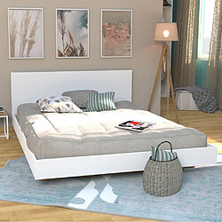 Le Quai Des Affaires Lit LOFT 140x190 + 1 sommier + tête de lit / Blanc