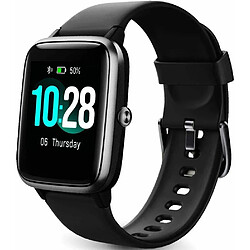 Chrono Montre Connectée pour Femmes Homme Etanche IP68 Cardiofrequencemètre ECG Sommeil Fitness Tracker d'Activité pour Android iOS-Noir