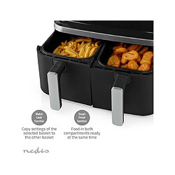 Acheter Friteuse sans huile double 2600w noir - KAAF320BK - NEDIS