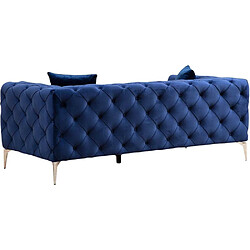 Acheter Hanah Home Canapé 2 places en tissu Como bleu navy.