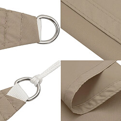 ComfortXL Voile De Parasol Tissu Oxford Carré 7x7 M Taupe pas cher