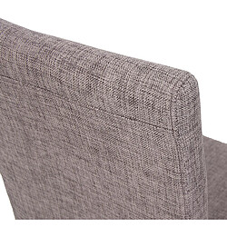 Acheter Mendler Lot de 2 chaises de séjour Littau ~ tissu gris, pieds foncés