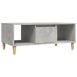 vidaXL Table basse Gris béton 90x50x36,5 cm Bois d'ingénierie