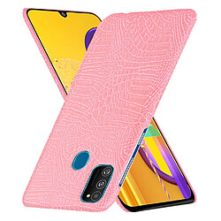 Wewoo Coque Rigide Pour Galaxy M30s antichoc Crocodile Texture PC + PU Case Rose