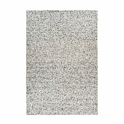 Paris Prix Tapis en Cuir Fait Main Finish Gris & Argent 120 x 170 cm