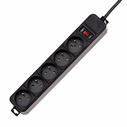 Akyga Surge protector AK-SP-05A 1,8m 5 outlets CEE7/5 +switch Noir