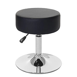 Avis Mendler 2x Tabouret HWC-C22, hauteur réglable, Ø 35 cm ~ similicuir noir