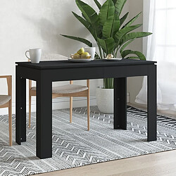 Maison Chic Table de salle à manger,Table à dîner Noir 120 x 60 x 76 cm Aggloméré -GKD79140