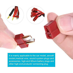 Avis 10 Connecteurs T-Plug Couples Deans Style avec 20 Pièces Tube Rétractable pour Batterie LiPo RC