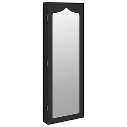 vidaXL Armoire à bijoux avec miroir murale noir 37,5x10x106 cm