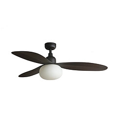 Faro Barcelona Ventilateur de plafond moyen de C.C de Brown IP44 avec la vitesse de la lumière E27 6