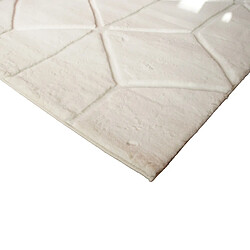 Avis Thedecofactory CONFORTABLE CUBES - Tapis à relief cubes extra-doux blanc 160x230