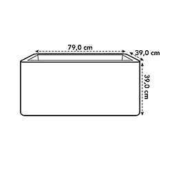 Acheter ELHO Pot de fleurs Pure Soft Brick Long 80 x 39 x H.39 cm - Blanc