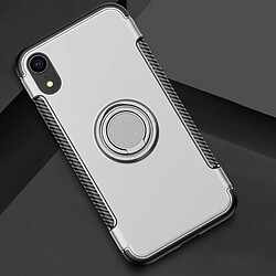 Wewoo Coque Étui de protection magnétique à 360 degrés pour anneau de rotation iPhone XR argent