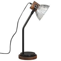 Avis vidaXL Lampe de bureau 25 W argent vintage 18x18x60 cm E27