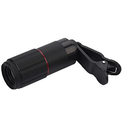 Wewoo Télescope pour iPhone Galaxy Sony Lenovo HTC Huawei Google LG Xiaomi et autres Smartphones Noir 8x Zoom Téléobjectif Lentille avec Clip