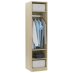 Avis vidaXL Garde-robe Chêne sonoma 50x50x200 cm Bois d'ingénierie