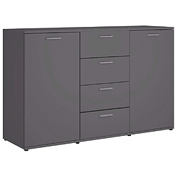 Maison Chic Commode Buffet - Meuble de rangement Gris 120x35,5x75 cm Aggloméré -GKD60311