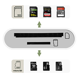 Acheter Avizar Lecteur Carte Universel pour micro SD / SD / TF, Adaptateur USB-C - Blanc