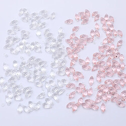 Acheter 100x cristal verre facettes perles charme pendentifs percés bricolage artisanat clair + rose