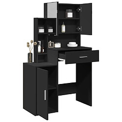 Avis vidaXL Coiffeuse avec armoire noir 80x35x132 cm