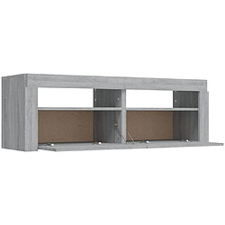 Acheter Maison Chic Meubles TV avec lumières LED - Banc TV pour salon sonoma gris 120x35x40 cm -MN90532