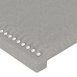 Acheter vidaXL Tête de lit avec oreilles Gris clair 147x16x78/88 cm Tissu