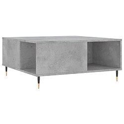 Maison Chic Table basse,Table Console Table d'appoint, Table pour salon gris béton 80x80x36,5 cm bois d'ingénierie -MN17626