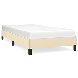 Maison Chic Lit adulte - Lit simple Cadre de lit,Structure du lit Contemporain Crème 90x190 cm Tissu -MN15535