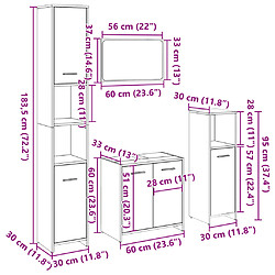 vidaXL Ensemble de meubles de salle de bain 4 pcs chêne sonoma pas cher