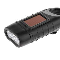 Avis Manivelle Lampe De Poche D'urgence LED Solaire Survie Camping Randonnée Noir