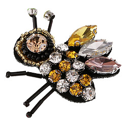 fer à coudre sur perles strass abeille patch couture vêtements appliques jaune