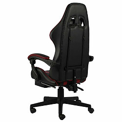 Avis Maison Chic Fauteuil de jeux vidéo avec repose-pied,Fauteuil Gamer du Bureau Noir/bordeaux Similicuir -MN28958