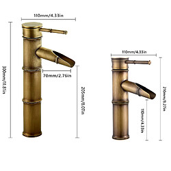 Acheter Mitigeur Lavabo Bec Bas, Laiton Robinet Salle de Bain Cascade