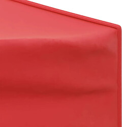 Acheter vidaXL Tente de réception pliable avec parois Rouge 3x3 m