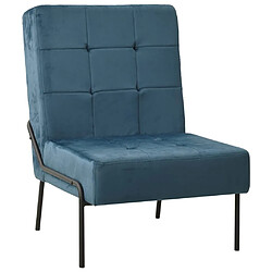 vidaXL Chaise de relaxation 65x79x87 cm Bleu Velours