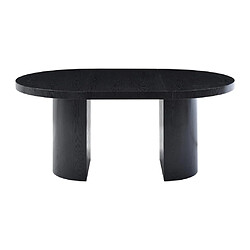 Vente-Unique Table à manger extensible 4 à 12 personnes en MDF - Noir - SIDRINA pas cher