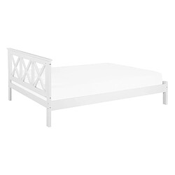 Acheter Beliani Lit double en bois blanc 180 x 200 cm TANNAY