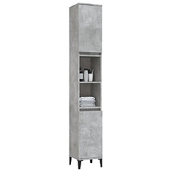 Acheter Maison Chic Armoire de salle de bain,Meuble de rangement,Meuble haut gris béton 30x30x190 cm -GKD335457