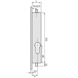 Avis Metalux Serrure à larder 2 points à tringles à cylindre européen axe 31 mm - 30