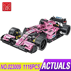 Universal Technologie Série F1 Coupe Simulation 1: 14 Modèle F1 Couleur Rose Blocs de construction Voiture 1116pcs Briques Jouets Cadeaux | Blocs d'empilement(Rose)