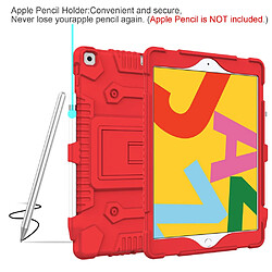 Coque en TPU + silicone antidérapants, hybride, antichocs, robustes rouge pour votre Apple iPad 10.2 (2020)/(2019)